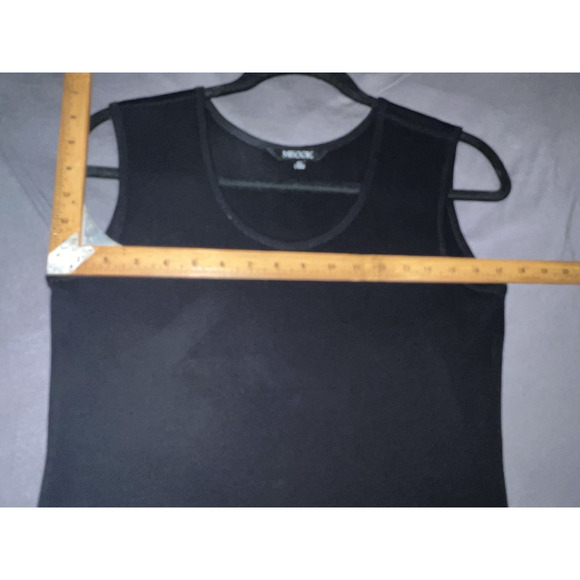 Misook Top Women's Size PS Black Sleeveless Stretch Knit Tank Shell Pullover - Picture 7 of 9
